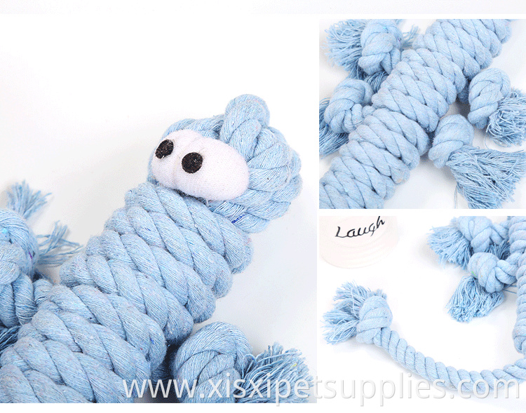 factory directly sell lizard shape rope dog dental toy ready to ship pet toy
